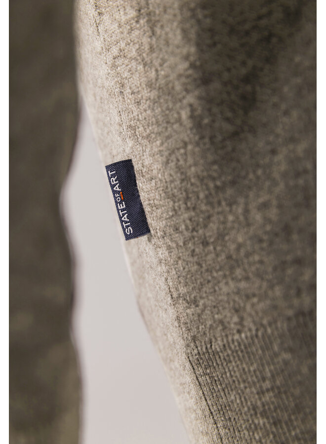 State of Art pullover half zip wol beige