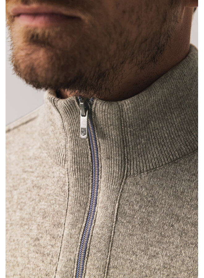 State of Art pullover half zip wol beige