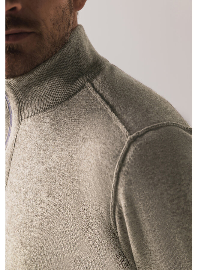 State of Art pullover half zip wol beige