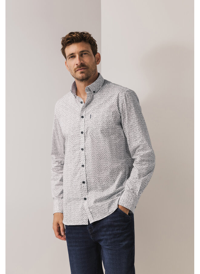 State of Art shirt met all-over print grijs