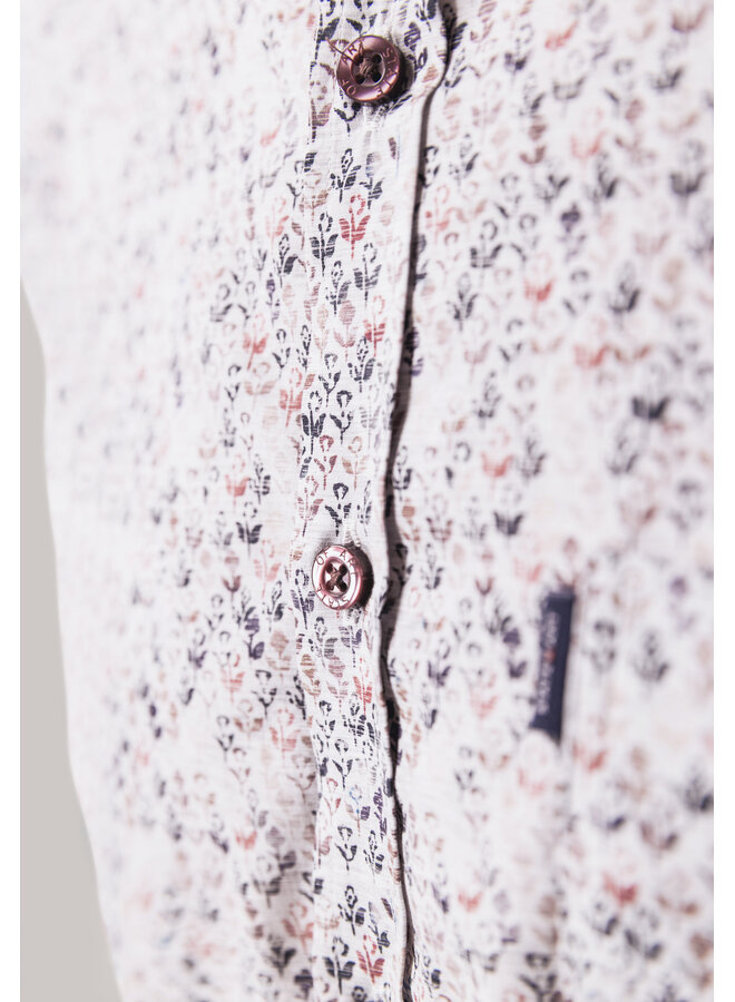 State of Art overhemd all-over print burgundy