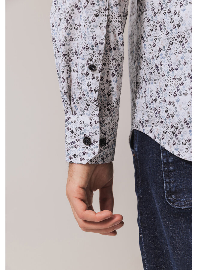 State of Art overhemd all-over print lichtblauw