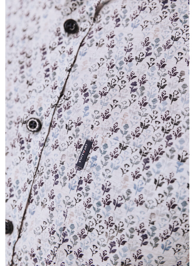 State of Art overhemd all-over print lichtblauw