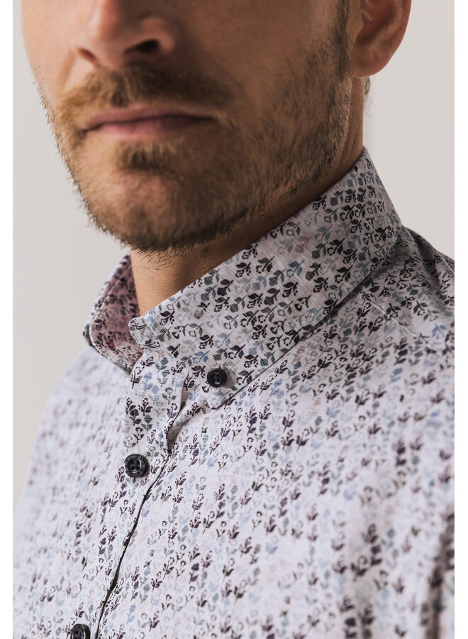 State of Art overhemd all-over print lichtblauw