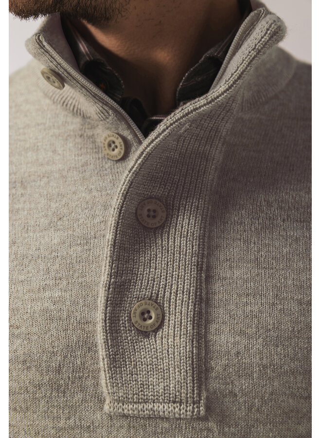 State of Art half zip pullover met knoop