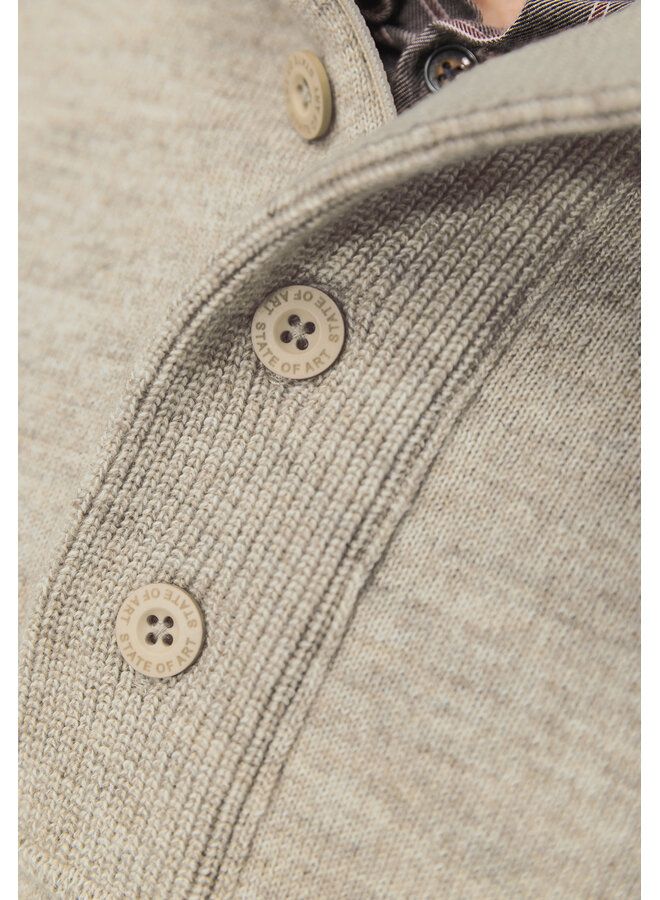 State of Art half zip pullover met knoop