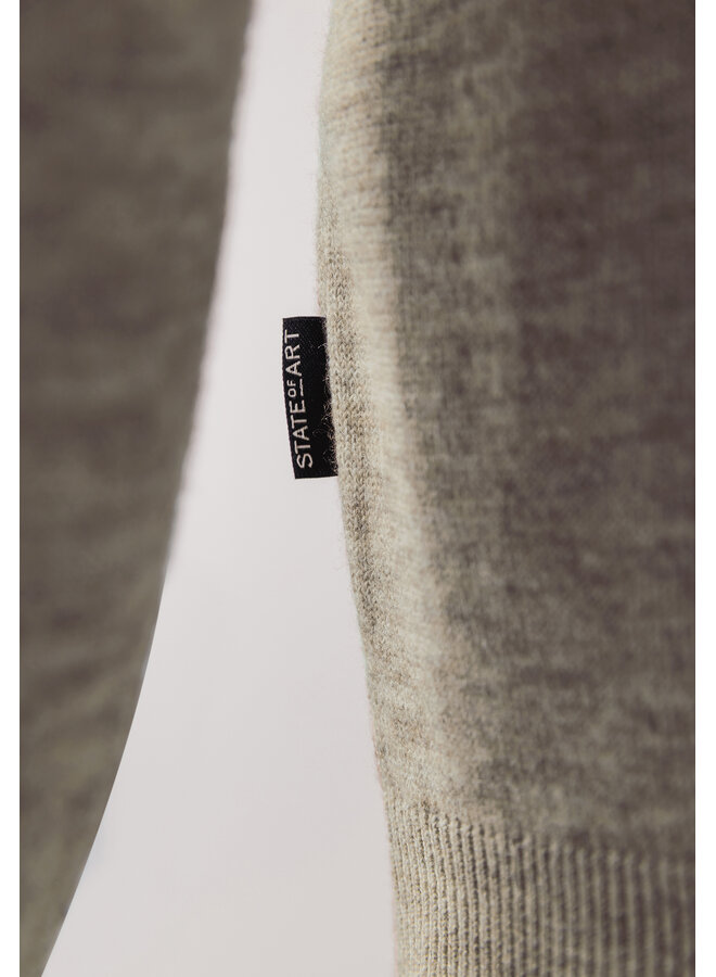 State of Art half zip pullover met knoop