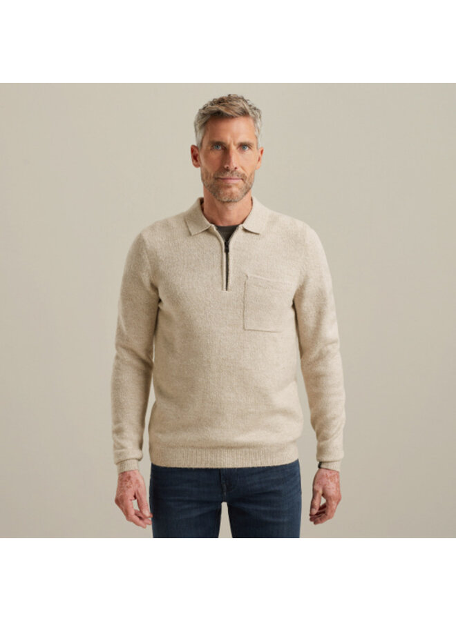 Vanguard pullover met polokraag en rits