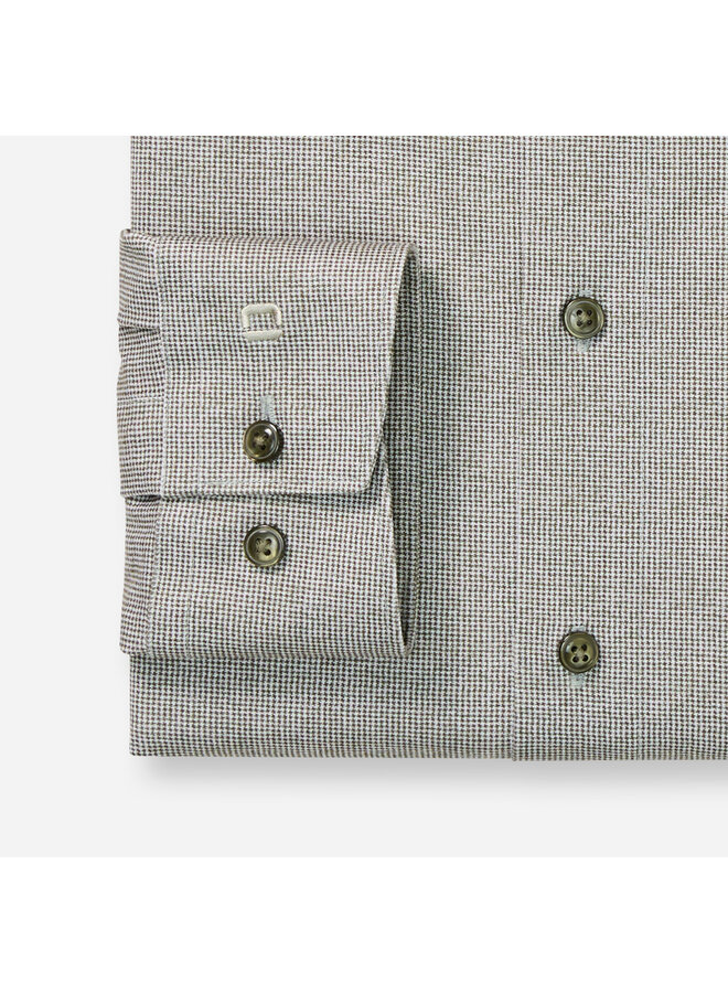 Olymp shirt 24/seven modern fit flex jersey groen