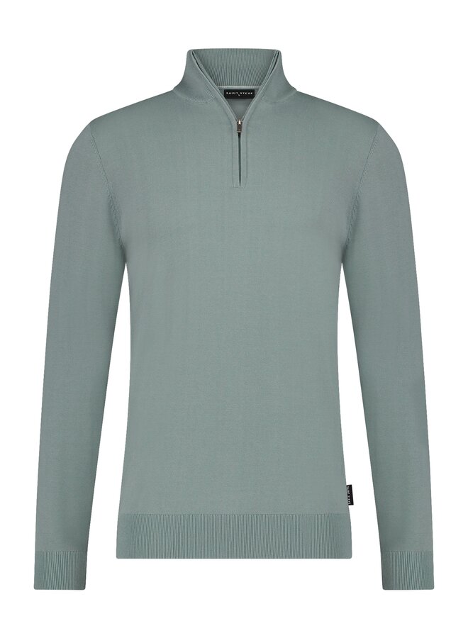 Saint Steve quarter zip pullover groen