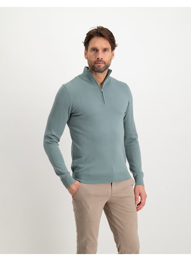 Saint Steven half zip pullover Cas Silver green