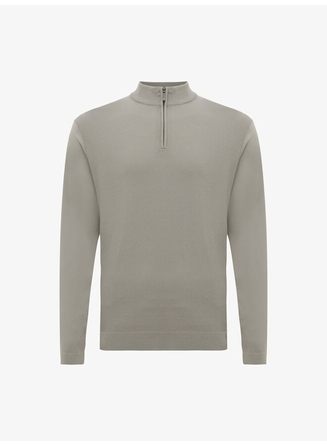 Gentiluomo half zip pullover structure taupe