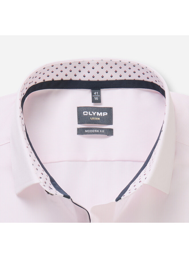 Olymp modern fit shirt Luxor streep roze
