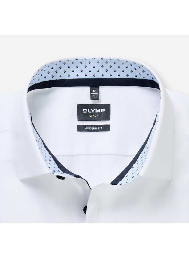 Olymp Modern fit shirt Luxor uni wit