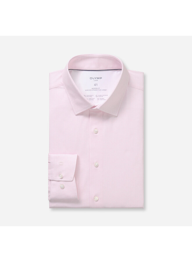 Olymp 24/seven dynamic flex jersey modern fit roze