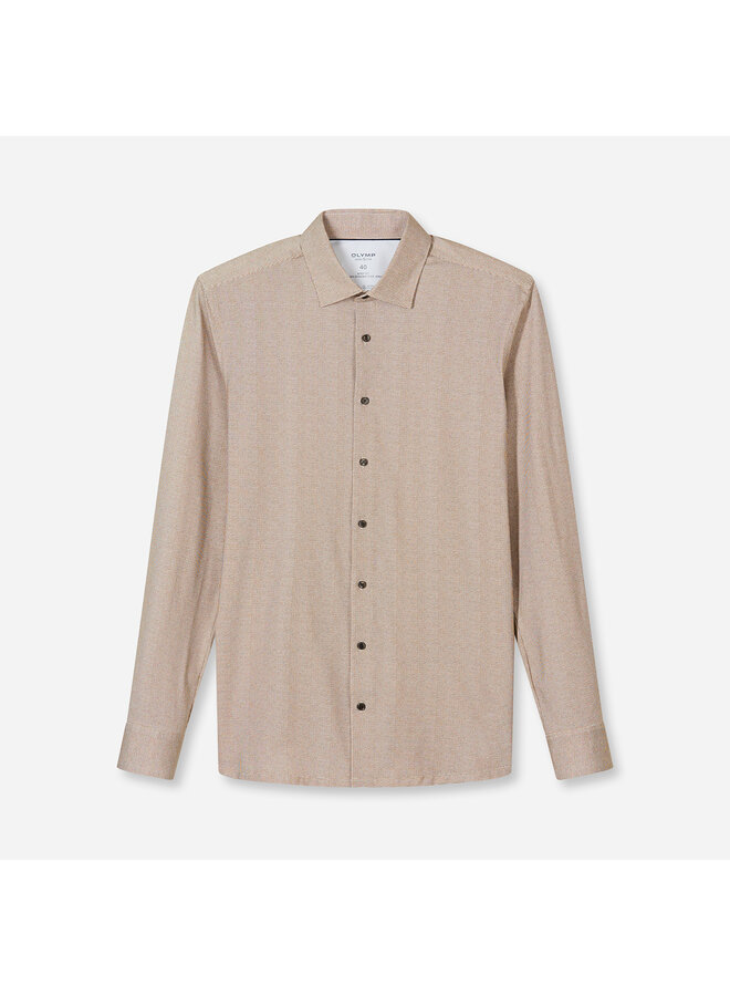 Olymp shirt level 5 Dynamic flex jersey print beige