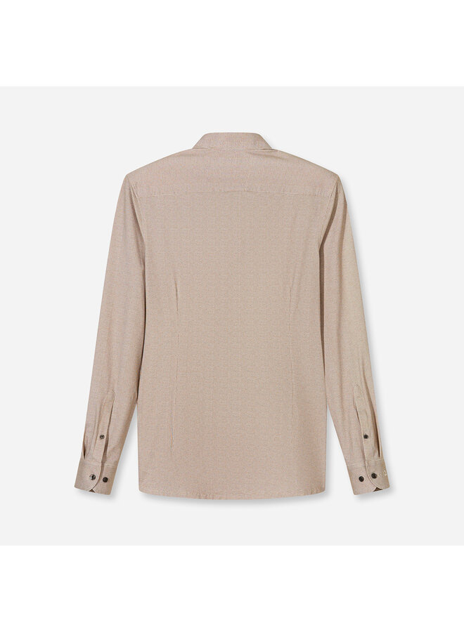 Olymp shirt level 5 Dynamic flex jersey print beige