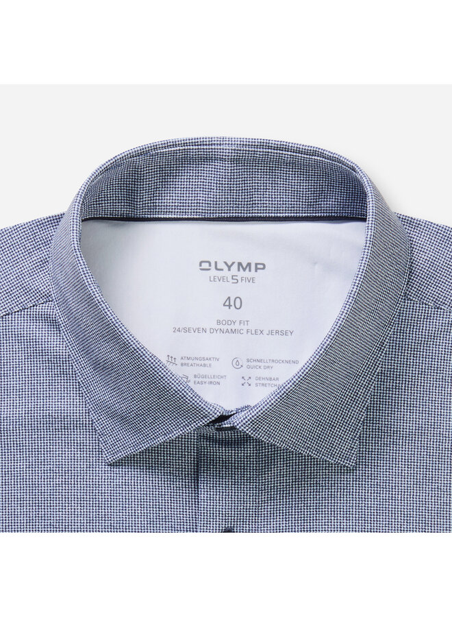Olymp shirt level 5 Dynamic flex jersey print navy