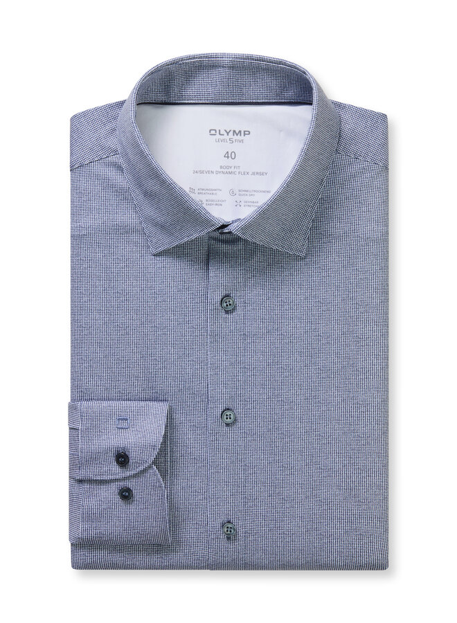 Olymp shirt level 5 Dynamic flex jersey print navy