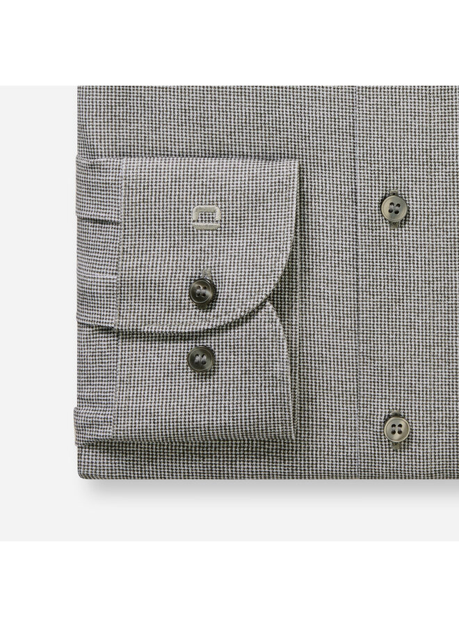 Olymp shirt level 5 Dynamic flex jersey print groen