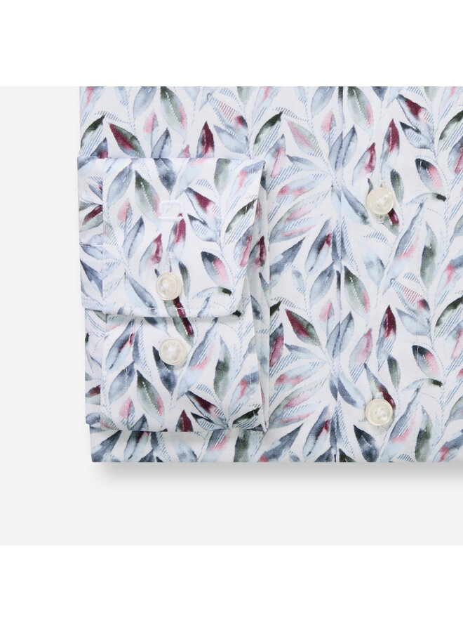 Olymp shirt 24/seven modern fit flex jersey bloemprint