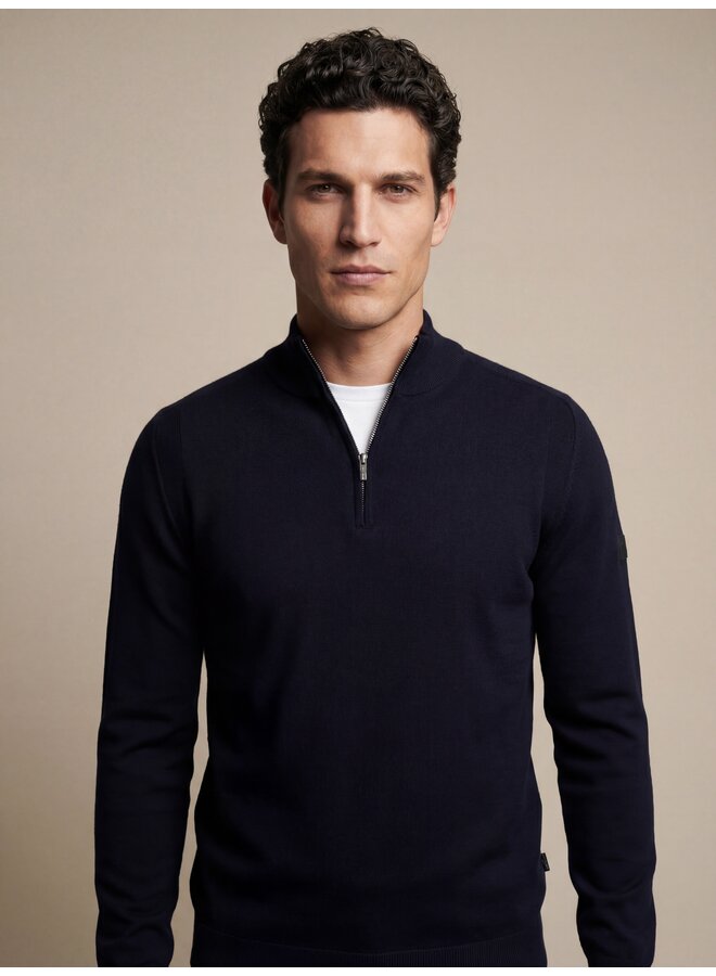 Cavallaro Napoli Palio half zip pullover Dark Blue
