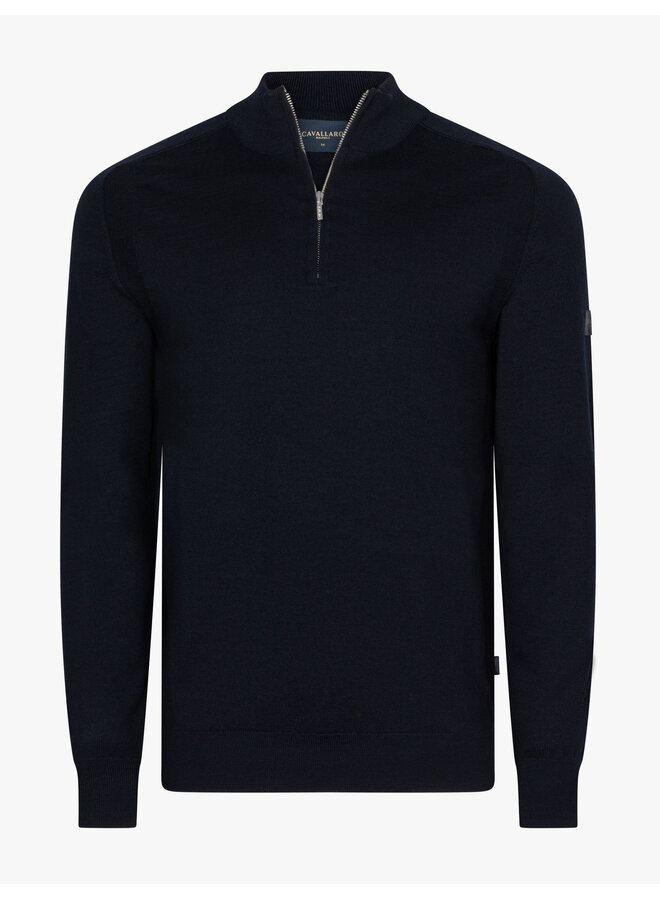 Cavallaro Napoli Palio half zip pullover Dark Blue