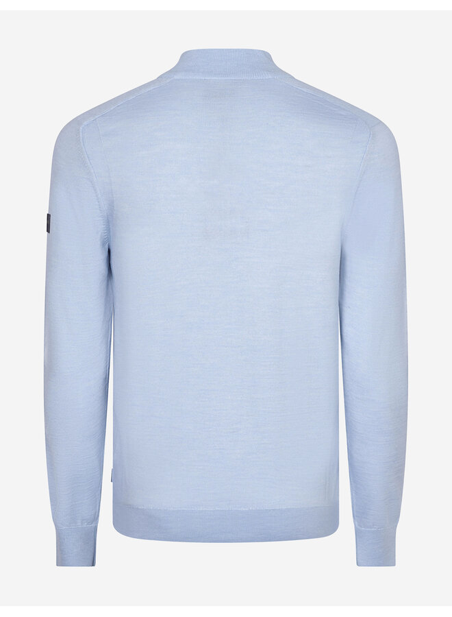 Cavallaro Napoli Palio half zip pullover light blue