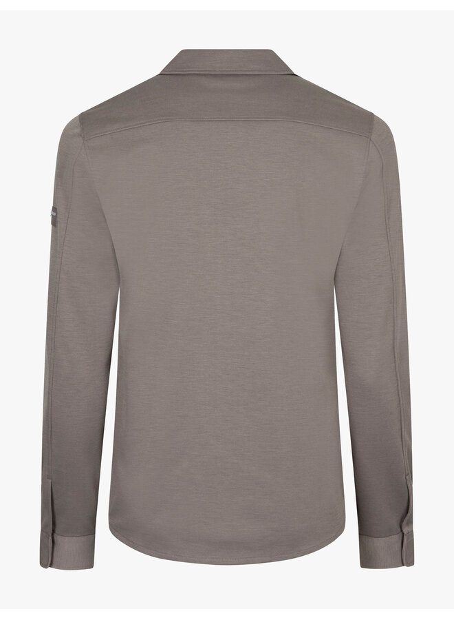 Cavallaro Napoli Zaverio overshirt taupe melange