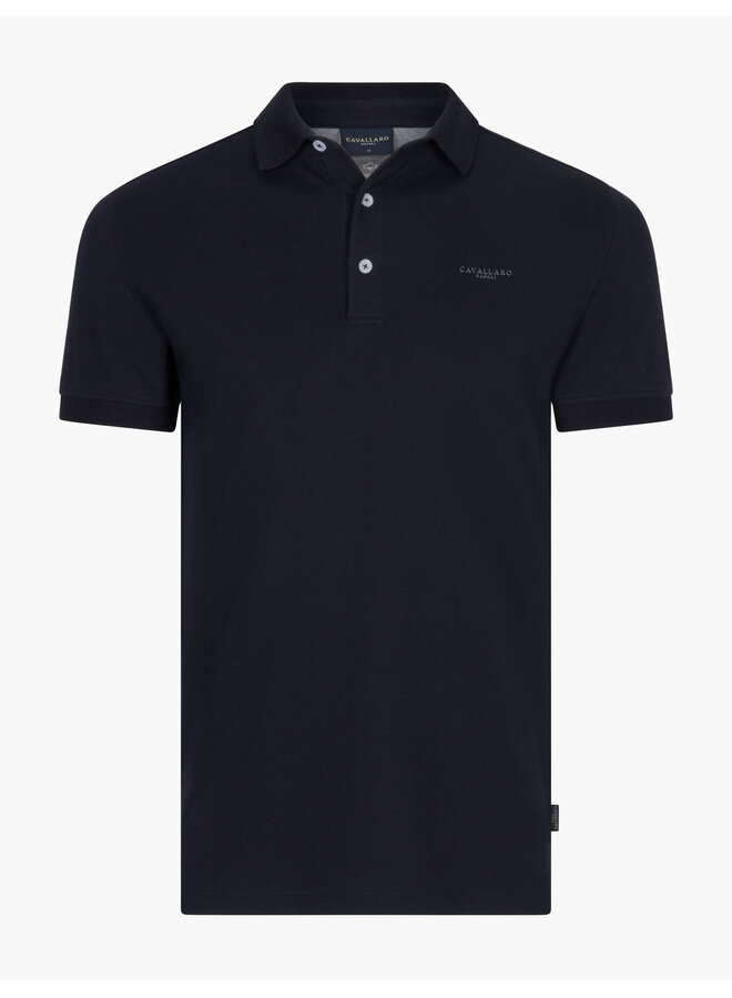 Cavallaro Napoli Bavegio polo korte mouw dark blue
