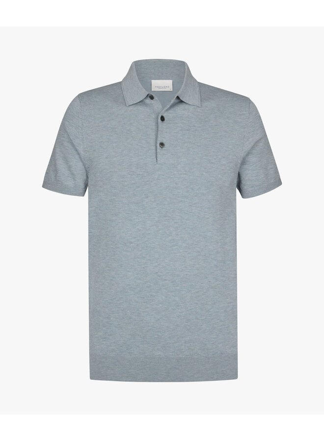 Profuomo Lyocell polo korte mouw blue