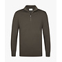 Profuomo half zip lyocell pullover brown