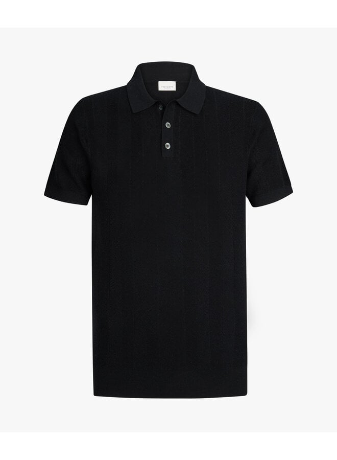 Profuomo polo korte mouw visgraad Navy