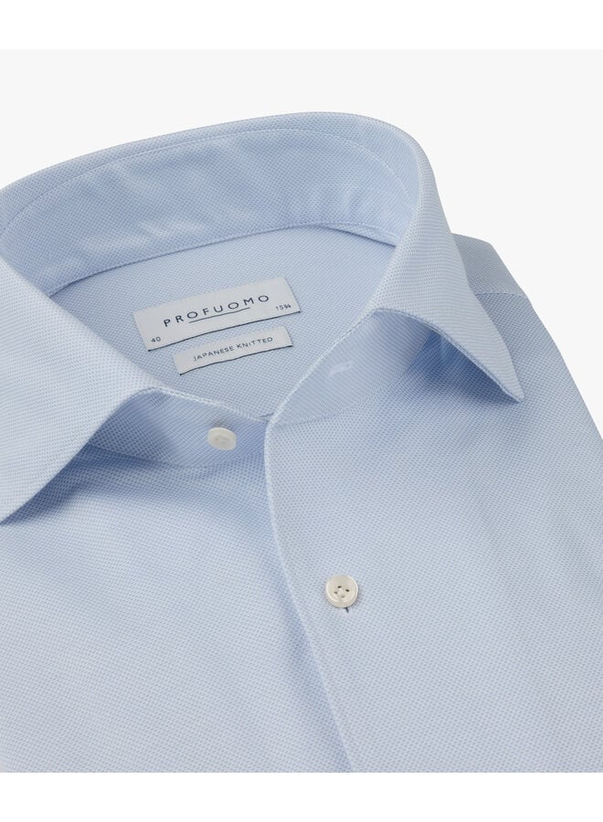 Profuomo Japanese knitted shirt one piece blue