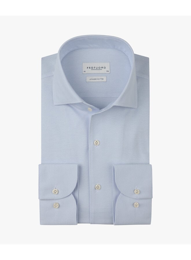 Profuomo Japanese knitted shirt one piece blue