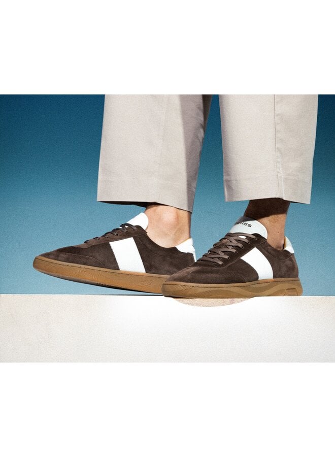 Rehab sneaker Zack suede dark brown