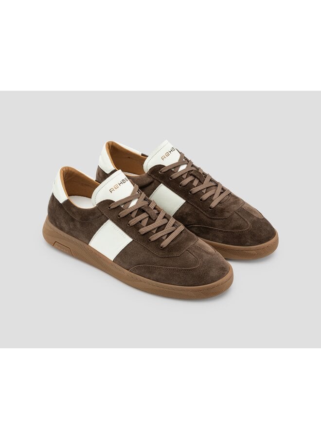 Rehab sneaker Zack suede dark brown
