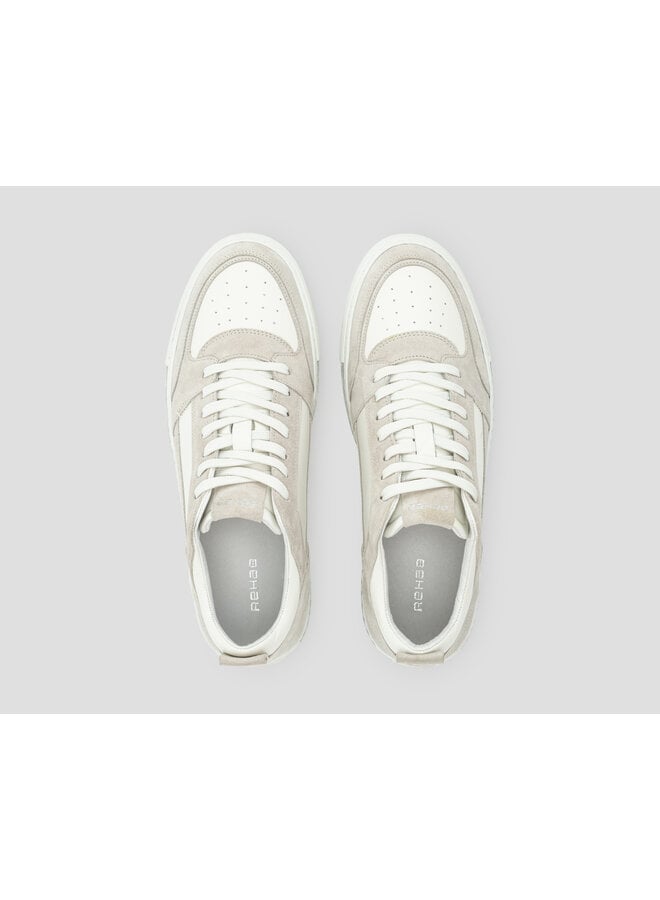 Rehab Creon suede leather sneaker wit