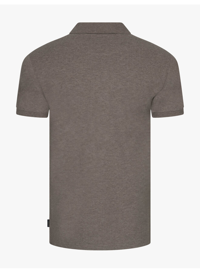 Cavallaro Bavone polo dark taupe melange
