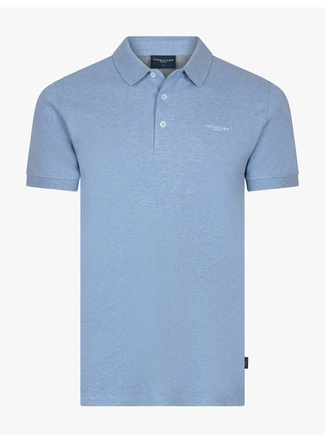 Cavallaro Bavone polo light blue melange