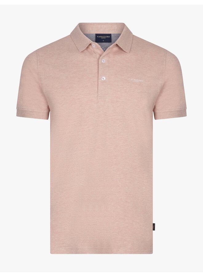 Bavone polo korte mouw coral Melange