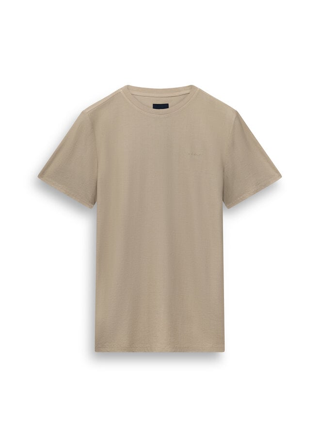 State of Art t-shirt korte mouw met structuur beige