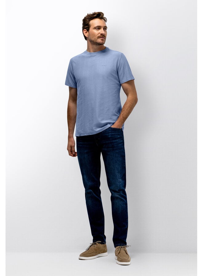 State of Art t-shirt korte mouw met structuur blue