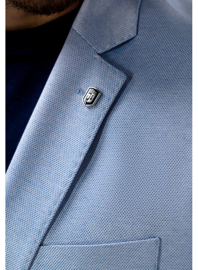 State of Art jersey colbert stretch licht blauw