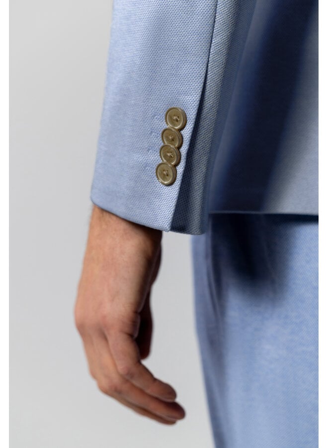 State of Art jersey colbert stretch licht blauw