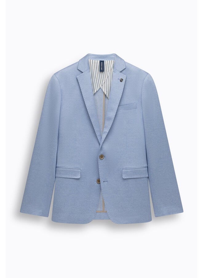 State of Art jersey colbert stretch licht blauw