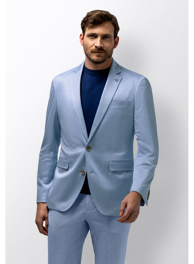 State of Art jersey colbert stretch licht blauw