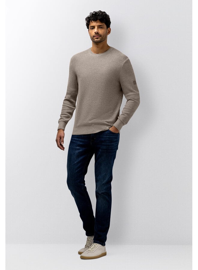 State of Art pullover ronde hals mouline taupe