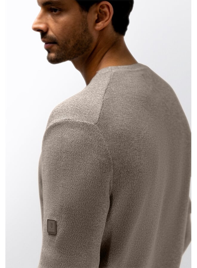 State of Art pullover ronde hals mouline taupe