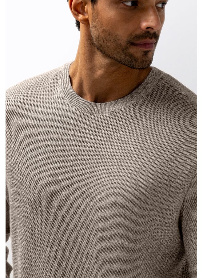 State of Art pullover ronde hals mouline taupe